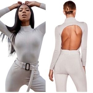 House of CB Open Back Turtleneck Knit Sweater